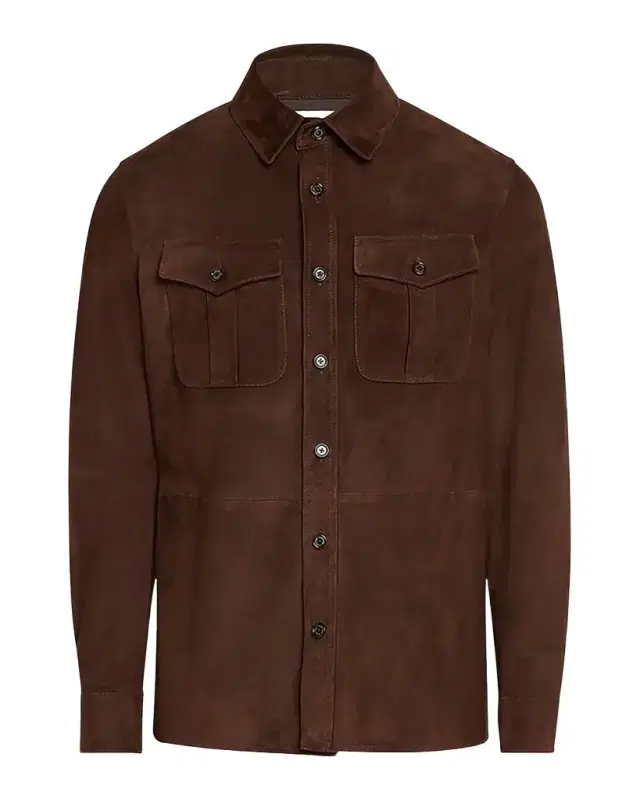 Ralph Lauren Purple Label Suede Overshirt