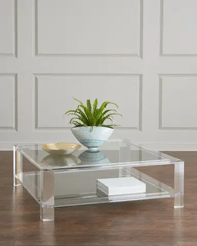 Interlude Home Surrey Acrylic Square Cocktail Table | Thumbnail 1 Interlude Home Surrey Acrylic Square Cocktail Table | Thumbnail 1