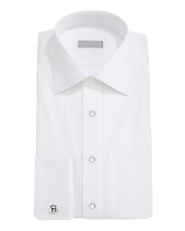 Stefano Ricci Pleated Tuxedo Shirt