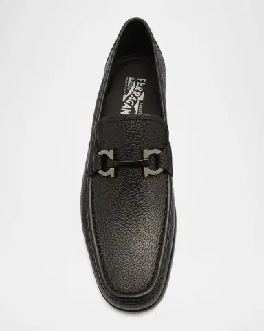 Ferragamo Men's Grandioso Grained Calfskin Gancini Loafer | Thumbnail 5 Ferragamo Men's Grandioso Grained Calfskin Gancini Loafer | Thumbnail 5