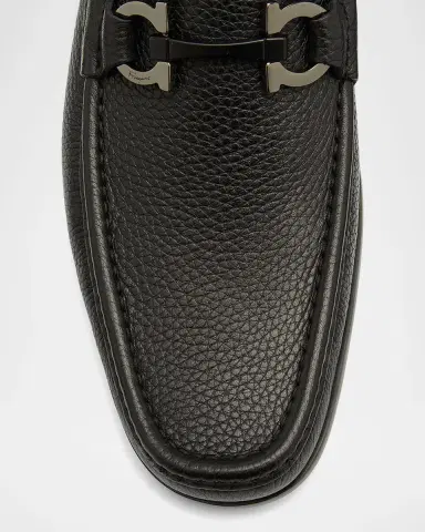 Ferragamo Men's Grandioso Grained Calfskin Gancini Loafer | Thumbnail 6 Ferragamo Men's Grandioso Grained Calfskin Gancini Loafer | Thumbnail 6