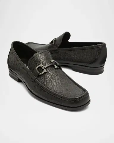 Ferragamo Men's Grandioso Grained Calfskin Gancini Loafer | Thumbnail 8 Ferragamo Men's Grandioso Grained Calfskin Gancini Loafer | Thumbnail 8