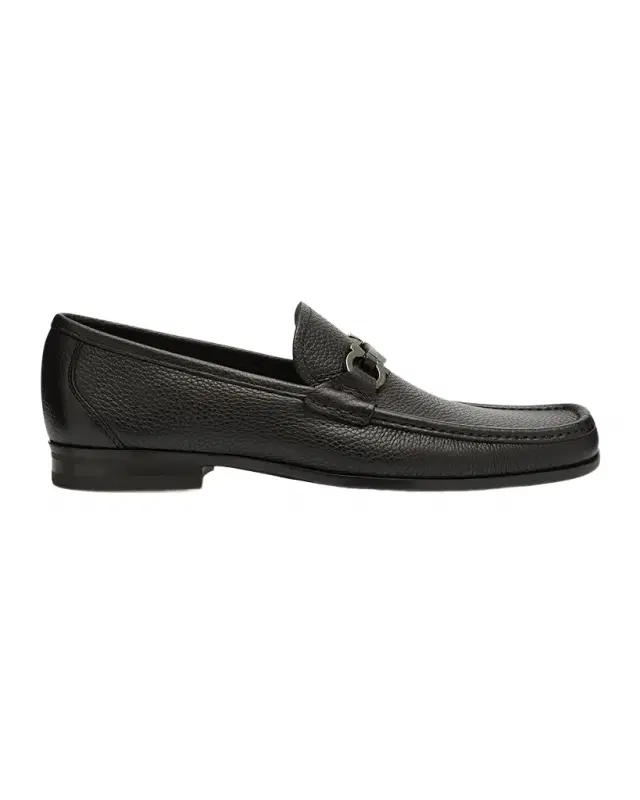 Ferragamo Men 's Grandioso Grained Calfskin Gancini Loafer