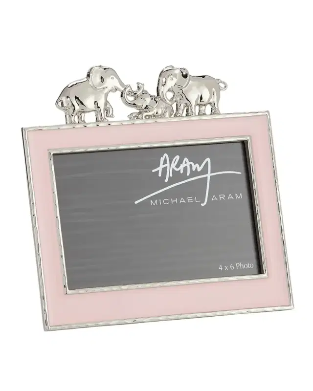 Michael Aram Girls ' Elephant 4" x 6" Picture Frame, Pink