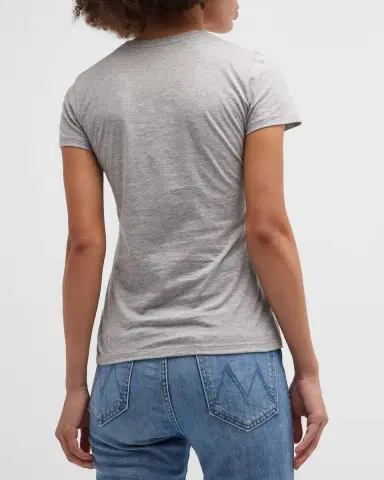 Vince Essential Crewneck Pima Cotton Tee | Thumbnail 3