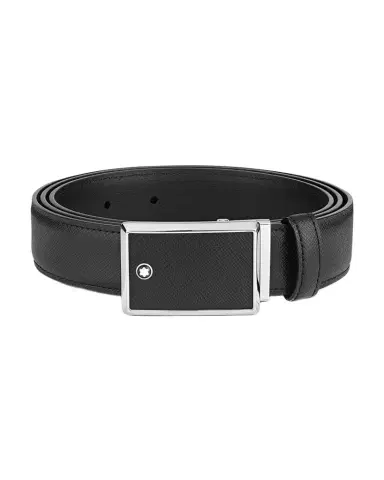 Montblanc Men 's Rectangle-Buckle Leather Belt | Thumbnail 1