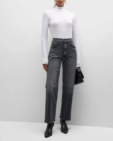 MAJESTIC FILATURES Soft Touch Mock Turtleneck Top | Thumbnail 2