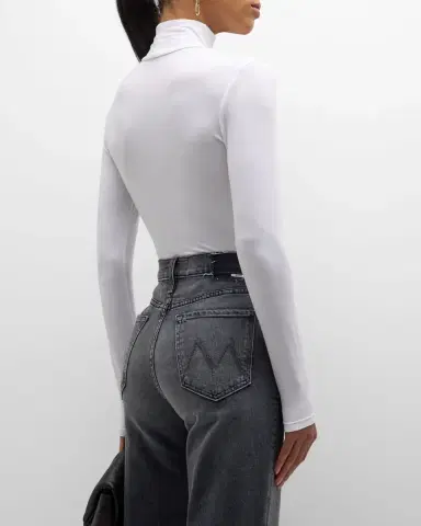 MAJESTIC FILATURES Soft Touch Mock Turtleneck Top | Thumbnail 3