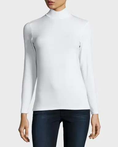 MAJESTIC FILATURES Soft Touch Mock Turtleneck Top | Thumbnail 4