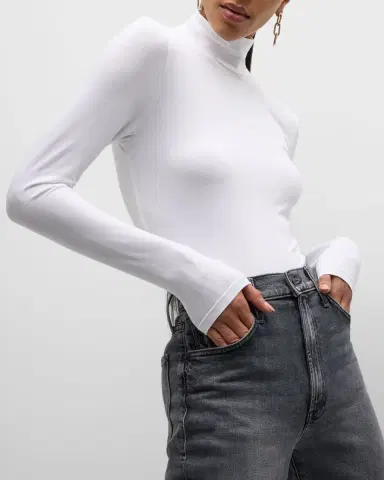 MAJESTIC FILATURES Soft Touch Mock Turtleneck Top | Thumbnail 7