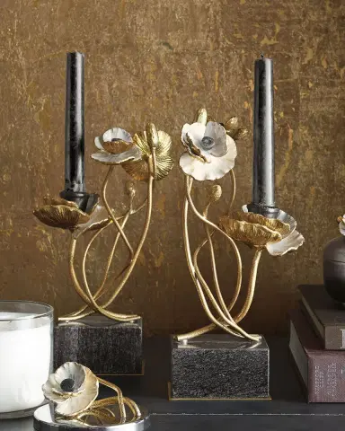 Michael Aram Anemone Candleholders, Set of 2 | Thumbnail 4