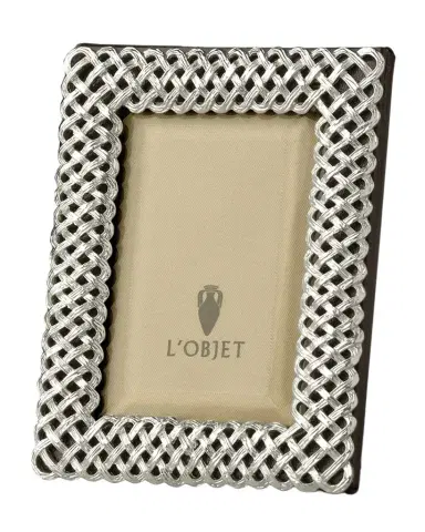 L 'Objet Platinum Braid 2" x 3" Picture Frame | Thumbnail 1