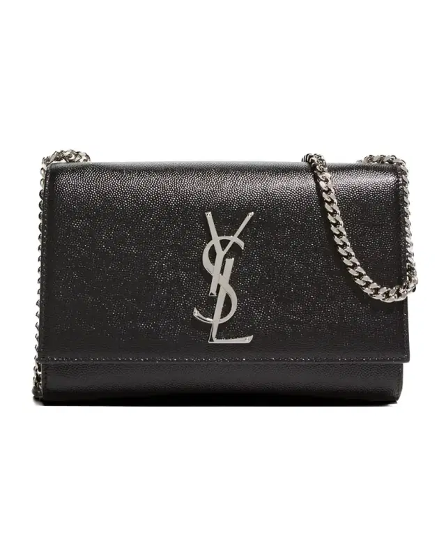 Saint Laurent Kate Small YSL Crossbody Bag in Grained Leather
