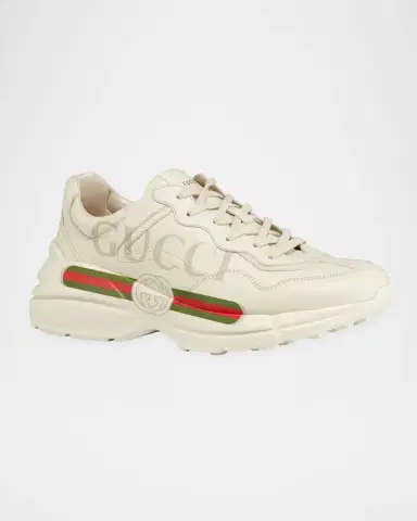 Gucci Men's Rhyton Retro Logo Sneakers | Thumbnail 2