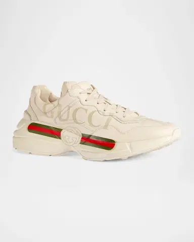 Gucci Men's Rhyton Retro Logo Sneakers | Thumbnail 3