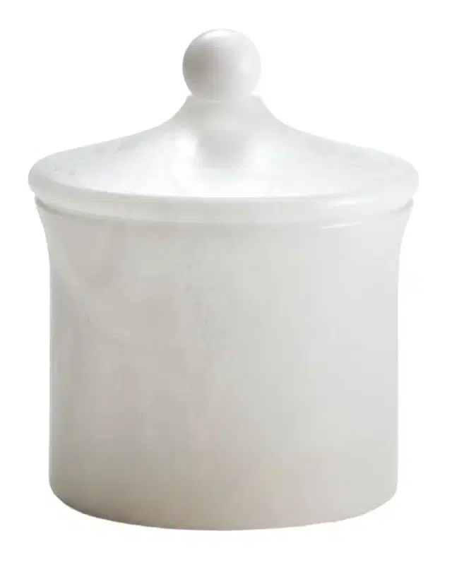 Labrazel Alisa Alabaster Bath Canister, White