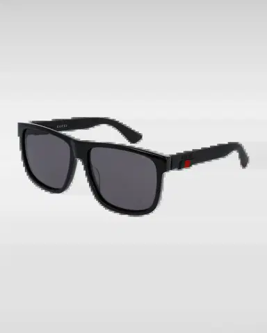 Gucci Square Acetate Sunglasses, Black | Thumbnail 2