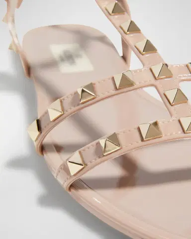 Valentino Garavani Rockstud Jelly Flat Gladiator Sandals | Thumbnail 4 Valentino Garavani Rockstud Jelly Flat Gladiator Sandals | Thumbnail 4