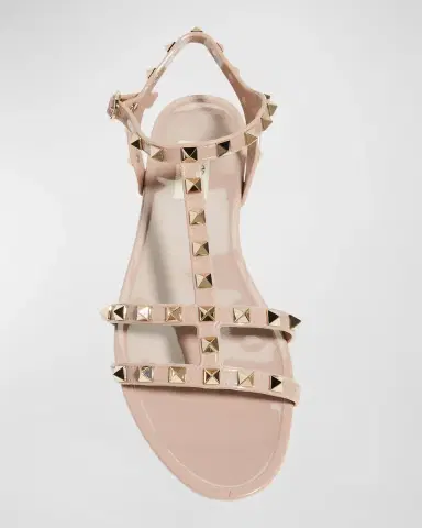Valentino Garavani Rockstud Jelly Flat Gladiator Sandals | Thumbnail 5 Valentino Garavani Rockstud Jelly Flat Gladiator Sandals | Thumbnail 5