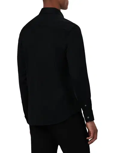 Bugatchi Men's OoohCotton Tech Button-Up Shirt - Black - Size XXL | Thumbnail 5