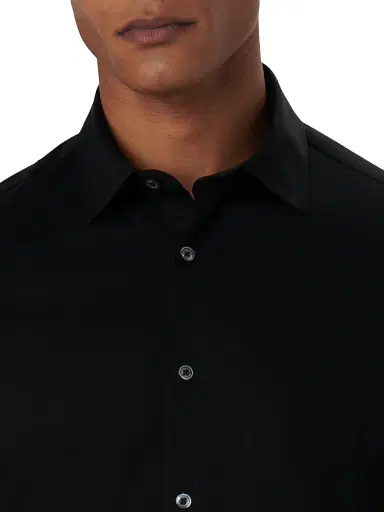 Bugatchi Men's OoohCotton Tech Button-Up Shirt - Black - Size XXL | Thumbnail 6