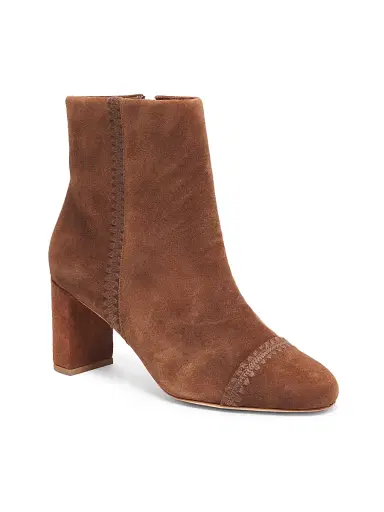 Cinq à Sept Women's Peyton 70MM Suede Crochet Ankle Boots - Dark Sepia | Thumbnail 2