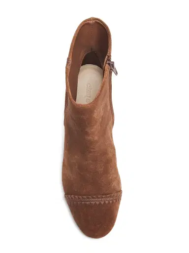 Cinq à Sept Women's Peyton 70MM Suede Crochet Ankle Boots - Dark Sepia | Thumbnail 4
