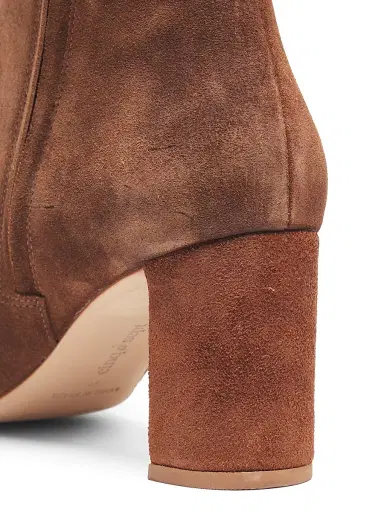 Cinq à Sept Women's Peyton 70MM Suede Crochet Ankle Boots - Dark Sepia | Thumbnail 5