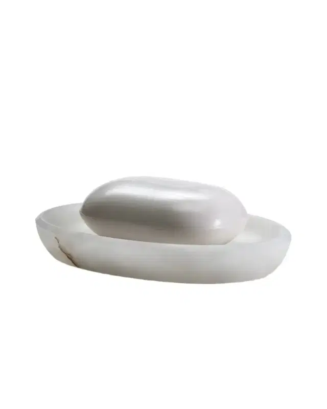 Labrazel Alisa Alabaster Soap Dish, White
