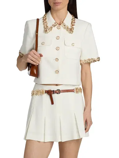 Cinq à Sept Women's Sunflare Aanya Jacket - Champagne | Thumbnail 3