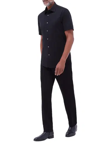 Bugatchi Men's Miles Stretch Cotton Button-Front Shirt | Thumbnail 2 Bugatchi Men's Miles Stretch Cotton Button-Front Shirt | Thumbnail 2