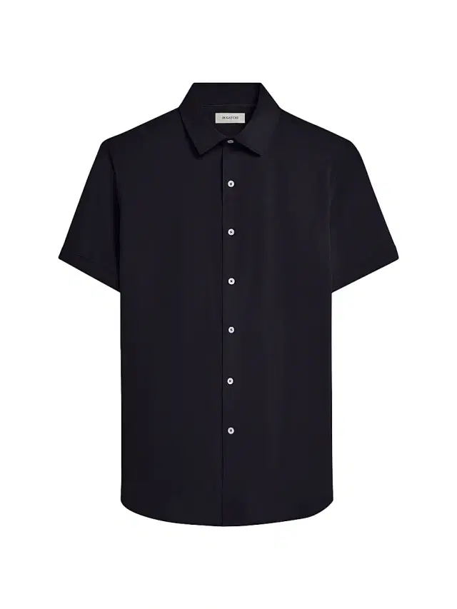 Bugatchi Men's Miles Stretch Cotton Button-Front Shirt - Black