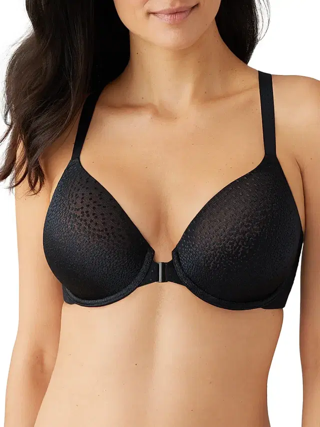 Wacoal Women's Back Appeal Front-Close T-Shirt Bra - Black