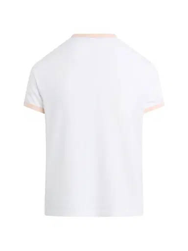 Favorite Daughter Women's The Collegiate Chest Logo Ringer T-Shirt - White Pale Pink | Thumbnail 2