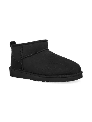 UGG Men's Classic Ultra Mini Sheepskin Ankle Boots - Black - Size 14 | Thumbnail 2