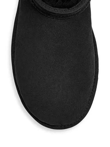 UGG Men's Classic Ultra Mini Sheepskin Ankle Boots - Black - Size 14 | Thumbnail 4
