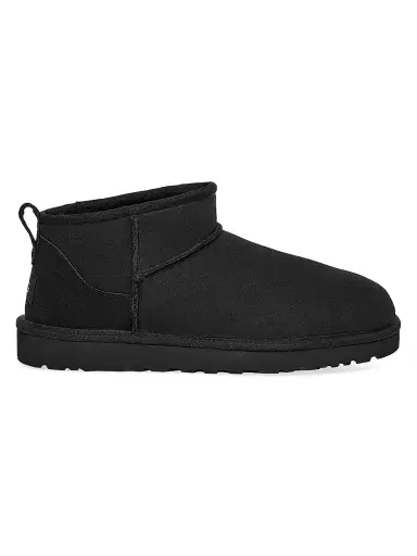 UGG Men's Classic Ultra Mini Sheepskin Ankle Boots - Black - Size 14 | Thumbnail 1