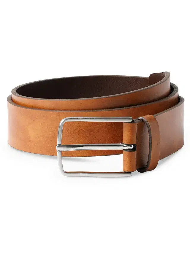 Allen Edmonds Men's Broadway Ave Leather Belt - Brown