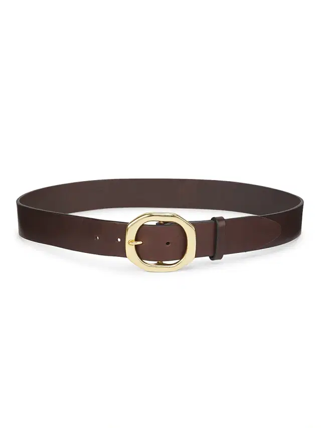 rag & bone Women's Audrey Leather Goldtone Buckle Belt - Dark Espresso