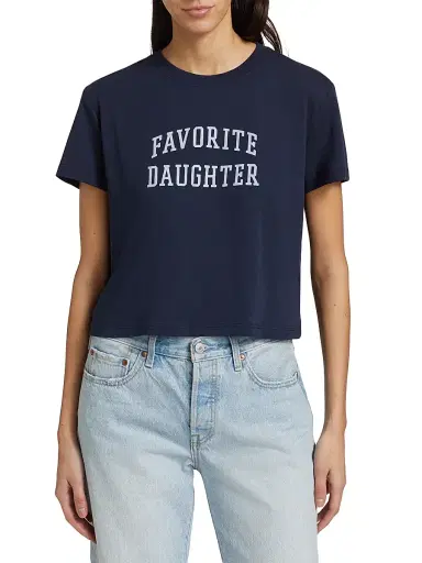 Favorite Daughter Women's Collegiate Crop T-Shirt | Thumbnail 3