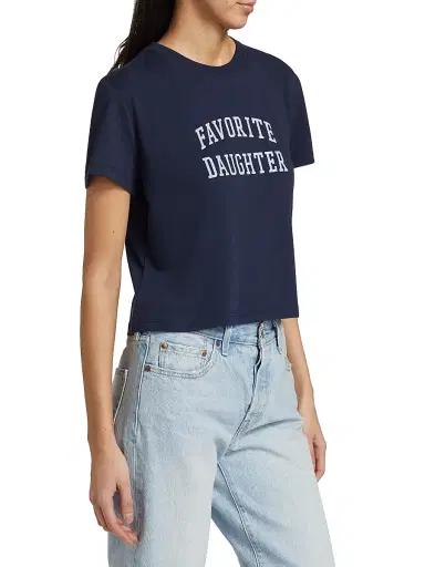 Favorite Daughter Women's Collegiate Crop T-Shirt | Thumbnail 4