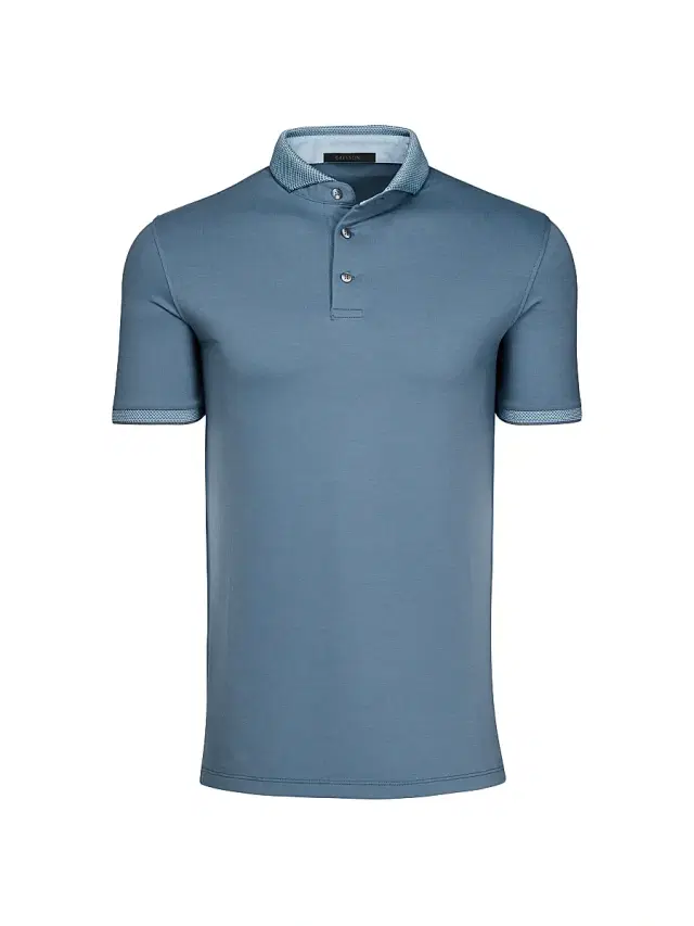 Men's Guardian Printed Polo Shirt - Vintage Indigo