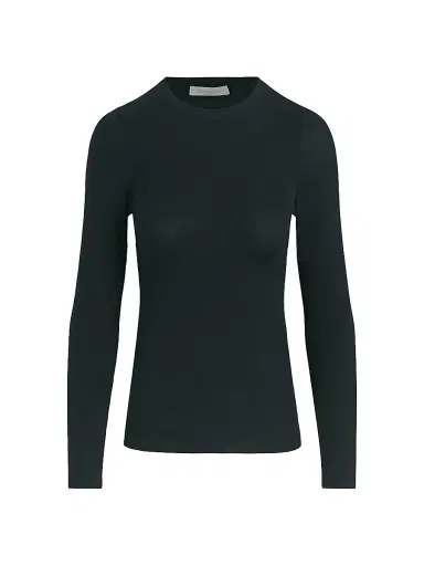Favorite Daughter Women's Rib-Knit Long-Sleeve Top - Black - Size XS | Thumbnail 1