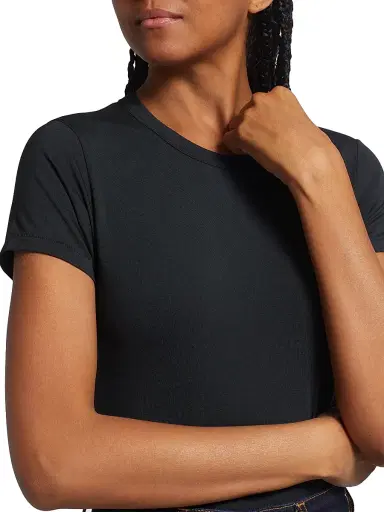 rag & bone Women's ICONS Luca Baby T-Shirt - Black - Size Large | Thumbnail 6