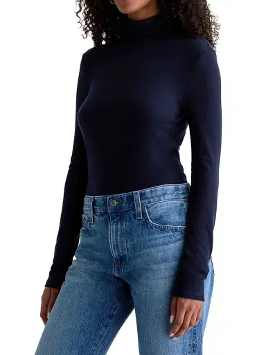 AG Jeans Women's Chels Cotton Turtleneck Sweater | Thumbnail 3