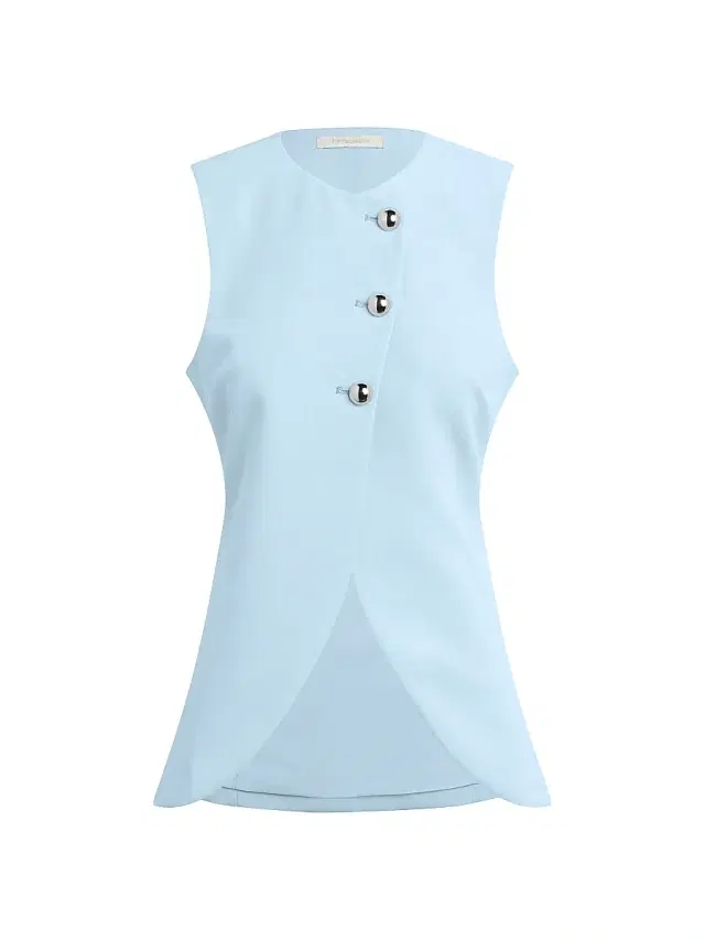 Favorite Daughter Women's The Rachel Asymmetric Vest - Sky Blue