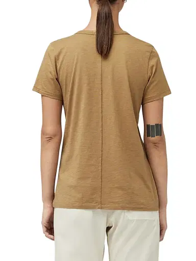 rag & bone Women's The Slub V-Neck T-Shirt - Khaki - Size Small | Thumbnail 5