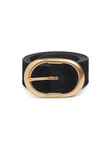 Favorite Daughter Women's The Suede Jean Belt - Black Antique Brass - Size XL | Thumbnail 2