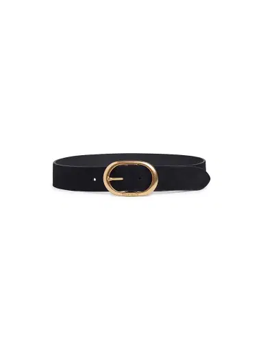 Favorite Daughter Women's The Suede Jean Belt - Black Antique Brass - Size XL | Thumbnail 1