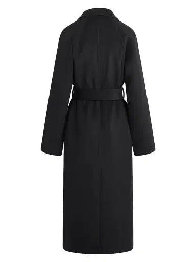 Favorite Daughter Women's Paola Wool-Blend Self-Belt Coat - Black - Size Large | Thumbnail 2